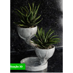 Cachepô de árvore dupla